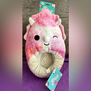 New Squishmallow Pink Dino Slippers size 4/5 child